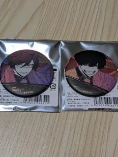 桃華月詠　桃角桜介　メタリック缶バッジ