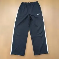 Nike ブラックジャージパンツ サイドストライプ