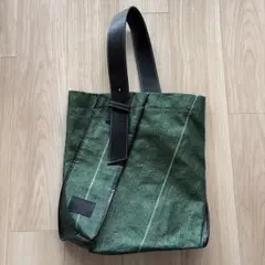 美品 beautiful people トートバッグ 緑 黒のサムネイル
