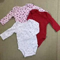 肌着　ロンパース　ボディスーツ　長袖　70サイズ　3着セット