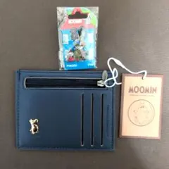 新品 MOOMIN パスケース フラグメントケース ネイビー