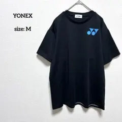 ヨネックス Tシャツ M テニス カットソー 両面プリント ビッグロゴ ブラック