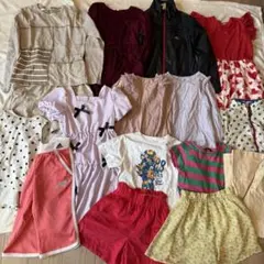 15点まとめ売り140女の子　ワンピースTシャツパンツ通学通園