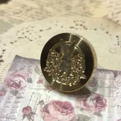 シーリングスタンプ うさぎシルエットと花