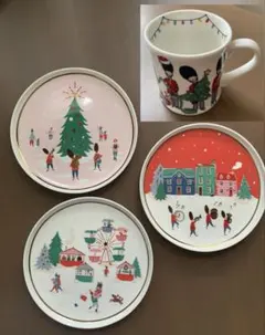 キャスキッドソン クリスマスプレートマグカップセット