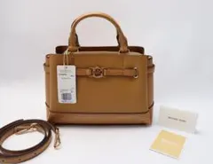 新品 マイケルコース REED センタージップ ベルテッドバッグ S deer