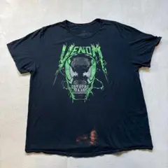 【訳あり激安】MARVEL 半袖グラフィックプリントTシャツ ヴェノム XL
