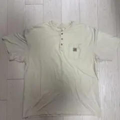 ヘンリーネック Tシャツ クリーム色　carhartt