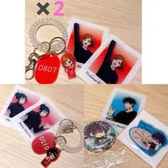 呪術廻戦　禪院真希　釘崎野薔薇　伏黒恵　ロッカー風キーホルダー　アクリルカード