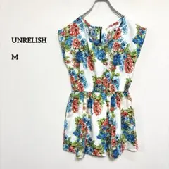 UNRELISH アンレリッシュ花柄ノースリーブミニワンピース 38M e484のサムネイル