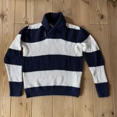 GapKids ネイビーとホワイトのセーター 150cm