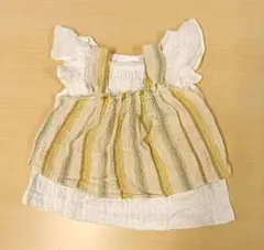 ZARA 半袖シャツ 110cm ホワイト/ストライプ