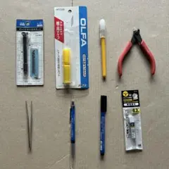 模型製作工具セット ピンバイス デザインナイフ ニッパー ガンダムマーカーのサムネイル