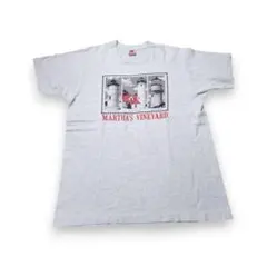 90s USA製 ビンテージ アート Tシャツ シングルステッチ 霜降り Lのサムネイル