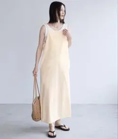 Chaco closet　ポンチバックスリットロングキャミ　ワンピース