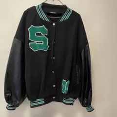 メンズブラックスタジャン