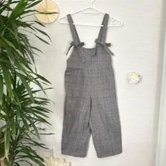 しまむら　サロペット　130 チェック　秋冬