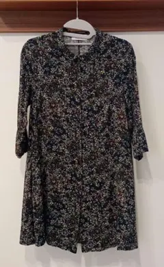 LOWRYS FARM ローリーズファーム　花柄シャツワンピース　羽織り　M