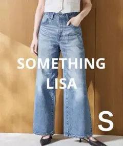 SOMETHING LISA ワイドデニムパンツ ライトインディゴブルー Ｓのサムネイル