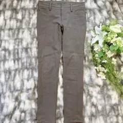 【MICHEL KLEIN】 パンツ(36)グレージュ ストレッチ 美脚 日本製