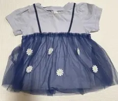 チュニック_チュールトップス_半袖Tシャツ_90cm