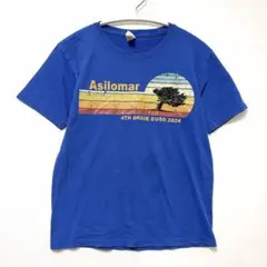 ジャージーズ 半袖Ｔシャツ クルーネック プリント M 青 綿ポリ デイリーのサムネイル