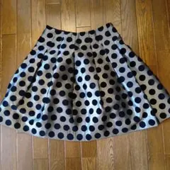 美品♡ エムズグレイシー ドット&グログランテープ m'sロゴ入 スカート