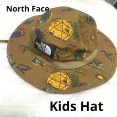 【極美品】ノースフェイス ホライズンハット KM キッズ 総柄 帽子 キャンプ