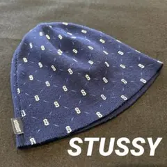 ステューシーstussyグッチモノグラムニット帽ビーニー 送料無料 中古 ヴィンテージ 2001年製 OLD STUSSY 90s モノグラム