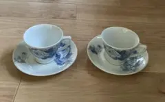 ティーカップ・ソーサー　セット　2個