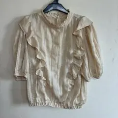 SLY PLEATS FRILL TOPS/プリーツフリルトップス 半袖　フリルのサムネイル