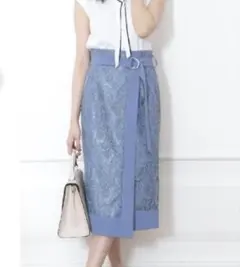 【新品タグ付き】マイストラーダ　レースブルー　タイトスカート
