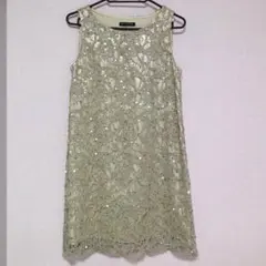 【美品】スパンコールワンピース 結婚式 デート