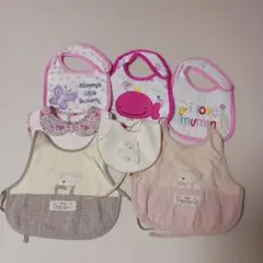 ベビー用お食事エプロン3枚　よだれかけ4枚　まとめ売り