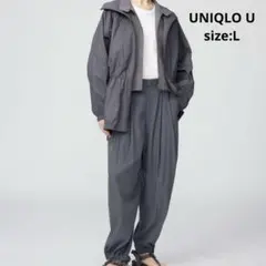 UNIQLO UNIQLO U ギャザーパンツ L ダークグレー