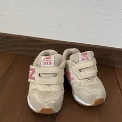 New Balance 313 キッズシューズ ベージュ/ピンク　12cm