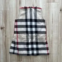 Burberry 人気のチェック柄ノースリーブワンピース 80cm
