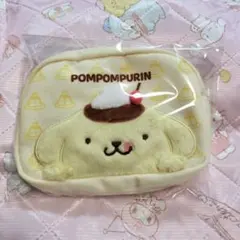 ポムポムプリン 30周年 アニバーサリー プリンでまんぷくしあわせプリン　ポーチ