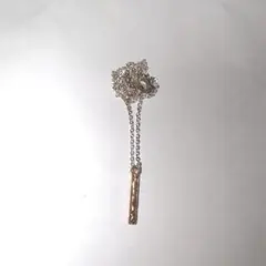 シルバー ストレートバー ネックレス