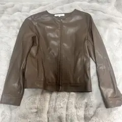 ブラウンレザー ジャケット NaturalBeautyBasic