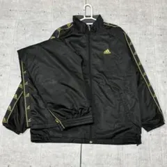 00s Y2K adidas 黒金 ポリエステル 上下 セットアップ アディダス