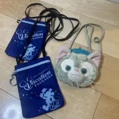 【プロフ必読】ダッフィー ポーチ & バケーションパッケージ ポーチ セット