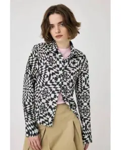 MOUSSY マウジー 長袖 シャツ モノトーン アート柄シャツのサムネイル