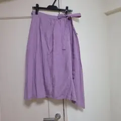 【新品未使用品】ラベンダー フレアスカート ベルト付き