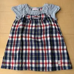 MIKI HOUSE チェック柄ワンピース 90cm