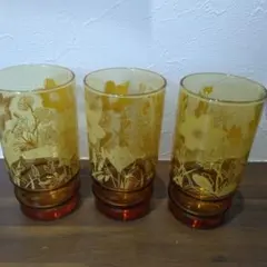 昭和レトロ　アデリア　グラス