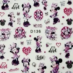 ネイルシール ミニーちゃん ピンク ディズニー キャラクター