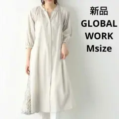 新品☆GLOBAL WORK エアリーボイルスキッパーワンピース Mサイズ