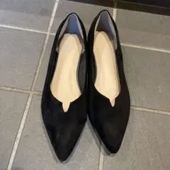 AmiAmi Vカットポインテッドトゥフラットパンプス