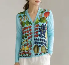 極美品❤️ヴィンテージ GUCCI フルーツ柄 アンサンブル カーディガン 半袖のサムネイル